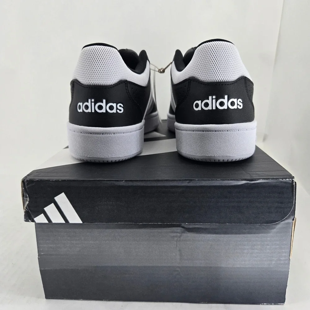Adidas Hoops Classic Mens 9.5 Sneakers Black White KI1056 Low Top Shoes